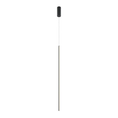 Luminosa Lighting Luminosa Halo Modern Long Slim Pendant Ceiling Light Black 750Lm White Shade from B&Q