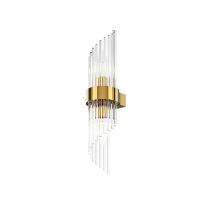 Luminosa Lighting Luminosa Frame Modern Up & Down Wall Lamp Gold 2Xe14 Glass Shade