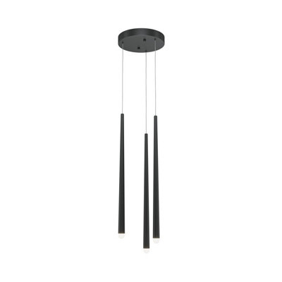 Luminosa Lighting Luminosa Cascade Modern Cluster Pendant Ceiling Light Black 1400Lm 3Xled from B&Q