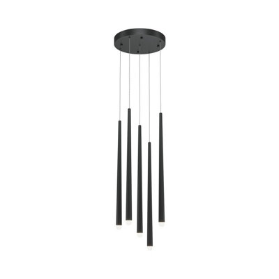 Luminosa Lighting Luminosa Cascade Modern Cluster Pendant Ceiling Light Black 2400Lm 5Xled from B&Q