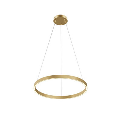 Luminosa Lighting Luminosa Rim Led Pendant Ceiling Light Brass 3000-4000K Dimmable from B&Q