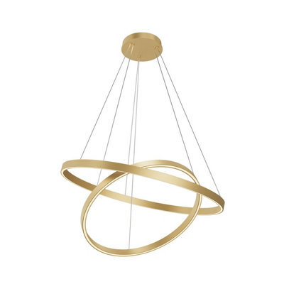 Luminosa Lighting Luminosa Rim Led Pendant Ceiling Light Brass 3000-4000K Dimmable from B&Q