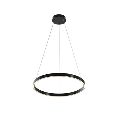 Luminosa Lighting Luminosa Rim Led Pendant Ceiling Light Black 3000-4000K Dimmable from B&Q