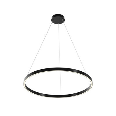 Luminosa Lighting Luminosa Rim Led Pendant Ceiling Light Black 3000-4000K Dimmable from B&Q