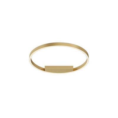 Luminosa Lighting Luminosa Rim Led Semi Flush Ceiling Light Brass 3000-4000K Dimmable from B&Q