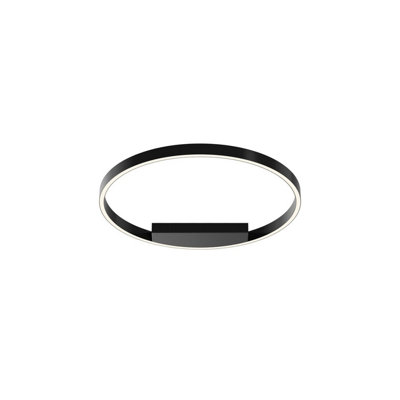 Luminosa Lighting Luminosa Rim Led Semi Flush Ceiling Light Black 3000-4000K Dimmable from B&Q