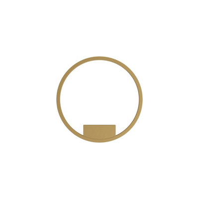 Luminosa Lighting Luminosa Rim Led Wall Lamp Brass 3000-4000K Dimmable from B&Q