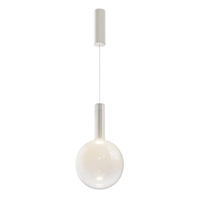 Luminosa Lighting Luminosa Nebula Modern 25Cm Globe Pendant Ceiling Light White 3000K 700Lm from B&Q
