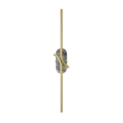 Luminosa Lighting Luminosa Renaissance Modern Integrated Led Wall Lamp BrassGrey 3000K 200Lm White Shade from B&Q