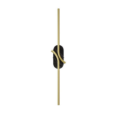 Luminosa Lighting Luminosa Renaissance Modern Integrated Led Wall Lamp BrassBlack 3000K 250Lm White Shade from B&Q