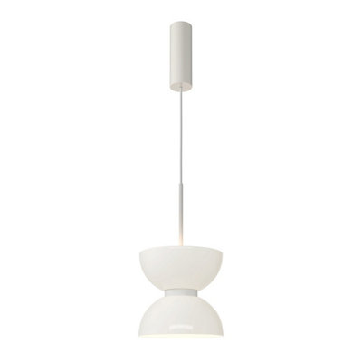 Luminosa Lighting Luminosa Kyoto Modern Slim Pendant Ceiling Light White 3000K 1300Lm from B&Q