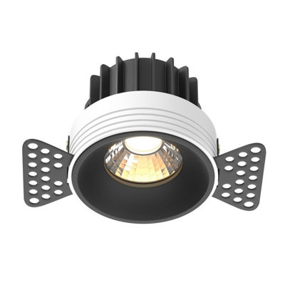 Luminosa Lighting Luminosa Round Trimless Recessed Downlight Black 3000K 830Lm from B&Q