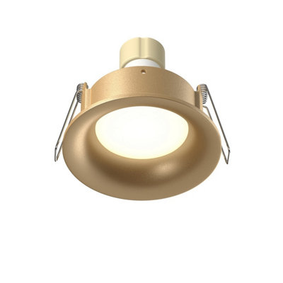Luminosa Lighting Luminosa Slim Outdoor Recessed Downlight Matte Gold Ip65 1Xgu10 from B&Q