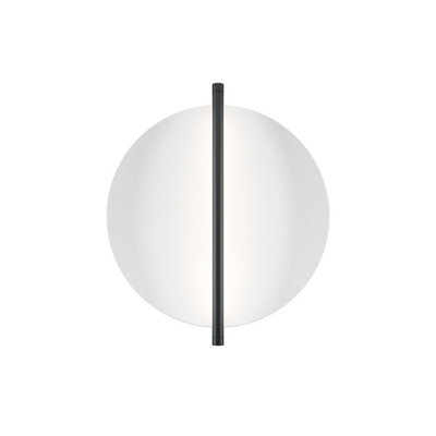 Luminosa Lighting Luminosa Mira Modern Integrated Led Wall Lamp Black 3000K 200Lm White Shade from B&Q
