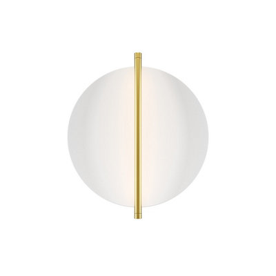 Luminosa Lighting Luminosa Mira Modern Integrated Led Wall Lamp Gold 3000K 300Lm White Shade from B&Q