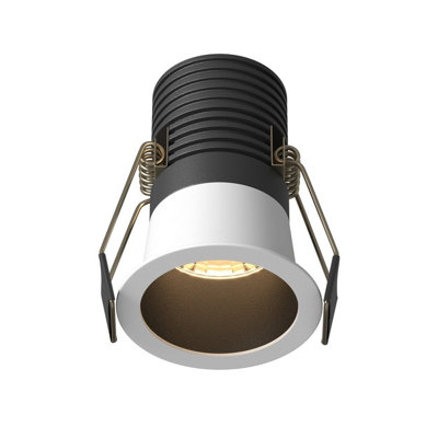 Luminosa Lighting Luminosa Minor Round Recessed Downlight Black And White 3000K 700Lm from B&Q