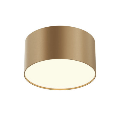 Luminosa Lighting Luminosa Zon Surface Mounted Downlight Matte Gold 3000K 600Lm from B&Q