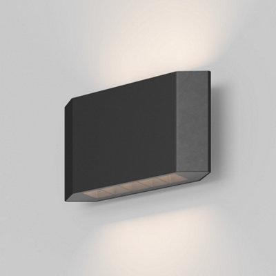 Luminosa Lighting Luminosa Pull Outdoor Up Down Wall Lamp Graphite 3000K 400Lm Ip54 from B&Q