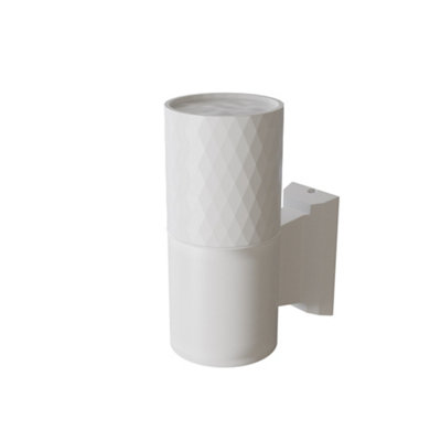 B&Q -  Luminosa Bowery Outdoor Up Down Wall Lamp White Ip54 1Xgu10