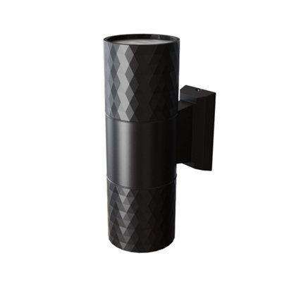 B&Q -  Luminosa Bowery Outdoor Up Down Wall Lamp Black Ip54 2Xgu10
