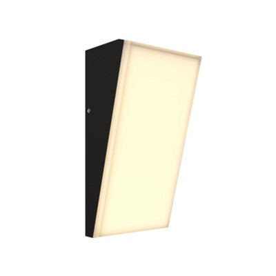 Luminosa Lighting Luminosa Brick 18X9Cm Outdoor Wall Down Lamp Graphite 3000K 1100Lm Ip54 from B&Q