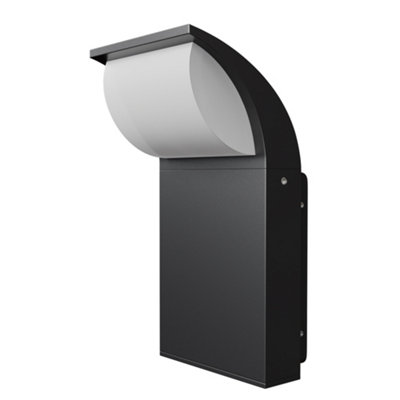 Luminosa Lighting Luminosa Stock Outdoor Wall Down Lamp Graphite 3000K 450Lm Ip65 from B&Q