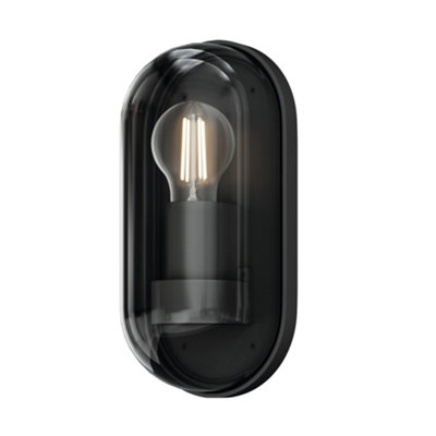 Luminosa Lighting Luminosa Candle 25Cm Outdoor Flush Wall Lamp Graphite Ip65 1Xe27 from B&Q