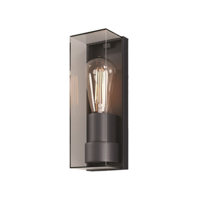Luminosa Lighting Luminosa Conf Outdoor Wall Lantern Graphite Ip65 1Xe27 from B&Q