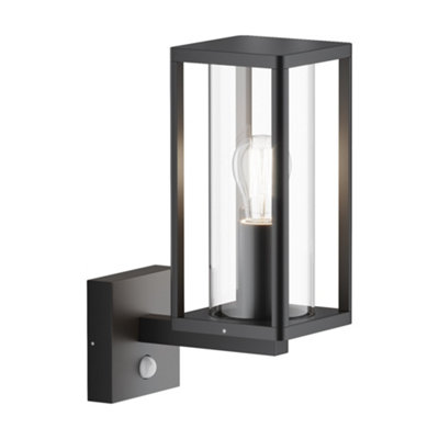 Luminosa Lighting Luminosa Cell Pir Outdoor Wall Lantern Graphite Ip65 1Xe27 from B&Q