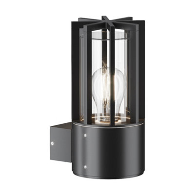 Luminosa Lighting Luminosa Barrel Outdoor Wall Lantern Graphite Ip54 1Xe27 from B&Q