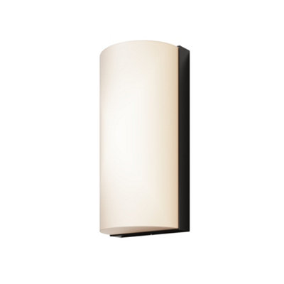Luminosa Lighting Luminosa Badd Rounded Outdoor Flush Wall Lamp Graphite 3000K 700Lm Ip54 from B&Q