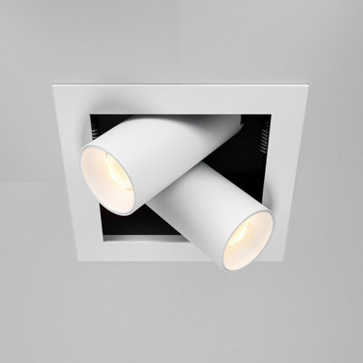 Luminosa Lighting Luminosa Magnum Twin Recessed Downlight White 3000K 1250Lm from B&Q