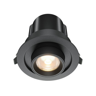 Luminosa Lighting Luminosa Hidden Round Recessed Downlight Black 3000K 760Lm