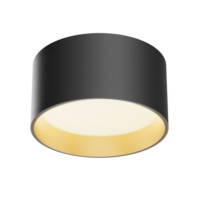 Luminosa Lighting Luminosa Vega Surface Mounted Downlight Black And Matte Gold 3000K 1030Lm from B&Q