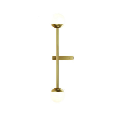 Luminosa Lighting Luminosa Touch Modern Integrated Led Wall Lamp Brass Touch Control 3000K 800Lm White Shade from B&Q