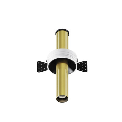 Luminosa Lighting Luminosa Focus T 20Cm Trimless Recessed Downlight Brass 3000K 460Lm from B&Q