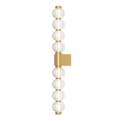 Luminosa Lighting Luminosa Amulet Modern Wall Lamp Gold 3000K 800Lm Glass Shade