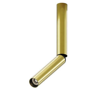 Luminosa Lighting Luminosa Focus T Surface Mounted Downlight Brass 3000K 440Lm from B&Q