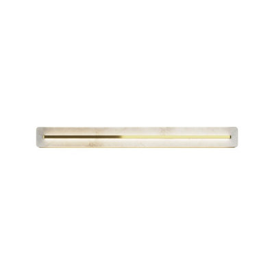 Luminosa Lighting Luminosa Albatre Modern 80Cm Integrated Led Wall Lamp Brass 3000K 300Lm White Shade from B&Q