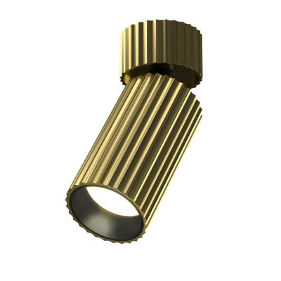 Luminosa Lighting Luminosa Calipso Adjustable Surface Mounted Downlight Brass 1Xgu10 from B&Q
