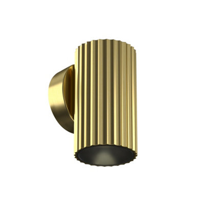 Luminosa Lighting Luminosa Calipso Outdoor Wall Down Lamp Brass 1Xgu10 from B&Q