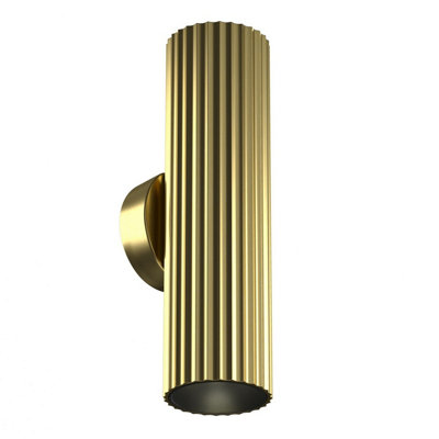 Luminosa Lighting Luminosa Calipso Up & Down Wall Lamp Brass 2Xgu10 from B&Q
