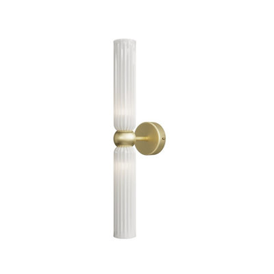 Luminosa Lighting Luminosa Antic Modern Up & Down Wall Lamp Gold 2Xg9 White Shade from B&Q