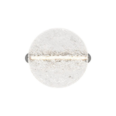 Luminosa Lighting Luminosa Mangata Modern Globe Wall Lights Chrome 3000K 250Lm Acrylic Shade from B&Q