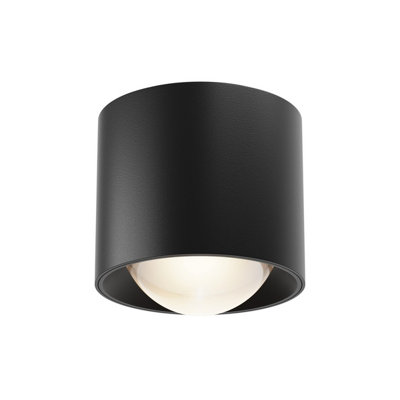 Luminosa Lighting Luminosa Lens Led Surface Mounted Downlight Black 3000K Ip44 from B&Q