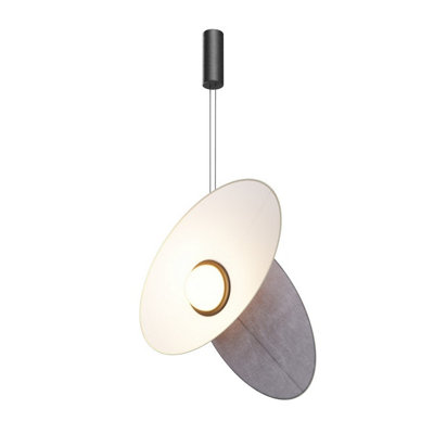 Luminosa Lighting Luminosa Evolution Modern Pendant Ceiling Light Black 3000K 350Lm Blue Shade from B&Q
