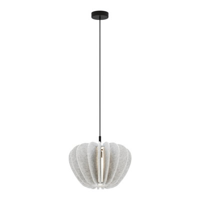Luminosa Lighting Luminosa Cambio Modern Pendant Ceiling Light Black 1Xe27 Silver Shade from B&Q