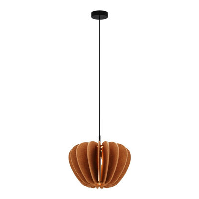 Luminosa Lighting Luminosa Cambio Modern Pendant Ceiling Light Black 1Xe27 Terracotta Shade from B&Q