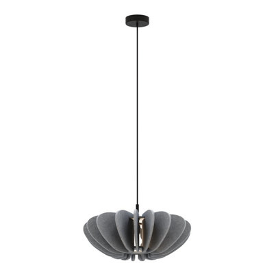 Luminosa Lighting Luminosa Cambio Modern Pendant Ceiling Light Black 1Xe27 Grey Shade from B&Q
