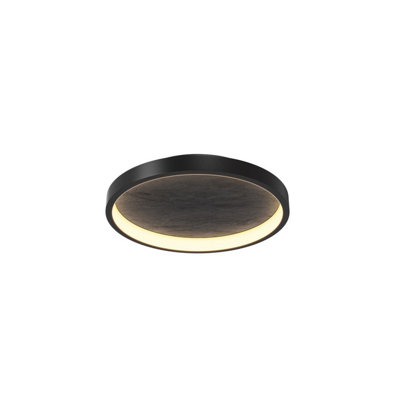 Luminosa Lighting Luminosa Orign Modern 40Cm Integrated Led Semi Flush Ceiling Light Black 3000K 450Lm from B&Q